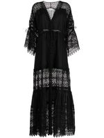 Charo Ruiz Ibiza Marguerita lace-trim maxi dress - Noir - thumbnail