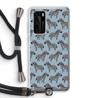 Zebra: Huawei P40 Transparant Hoesje met koord