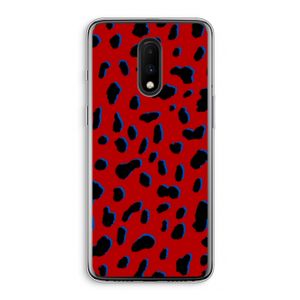 Red Leopard: OnePlus 7 Transparant Hoesje