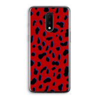 Red Leopard: OnePlus 7 Transparant Hoesje
