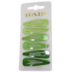Haarspelden 6 cm groene tinten   -