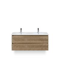 Dante Badmeubelset 120 cm - Natuur Eiken - Keramische Wastafel Wit Enjoy