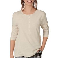 Triumph Lounge Me Cotton Button Tab Top - thumbnail