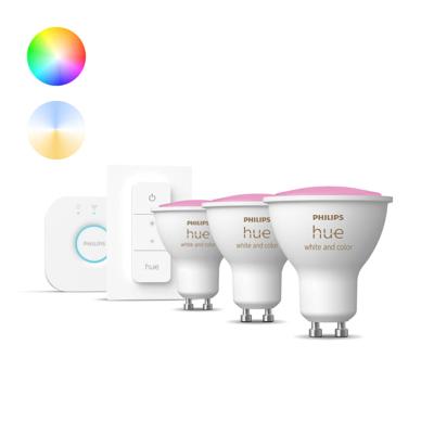 Philips Hue Starterpack - GU10 - 5W - White and Color set van 3 - 929003666510