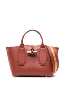 Longchamp petit sac cabas Roseau en cuir - Orange
