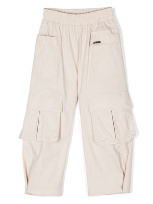 Monnalisa pantalon droit à poches cargo - Tons neutres