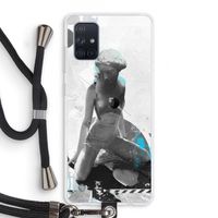 I will not feel a thing: Samsung Galaxy A71 Transparant Hoesje met koord