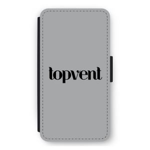Topvent Grijs Zwart: iPhone 12 mini Flip Hoesje
