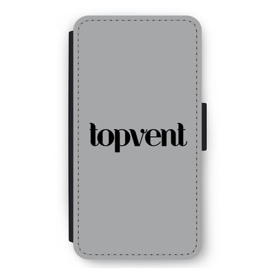 Topvent Grijs Zwart: iPhone 12 mini Flip Hoesje