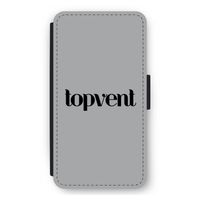 Topvent Grijs Zwart: iPhone 12 mini Flip Hoesje