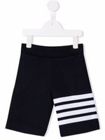 Thom Browne Kids short à détail 4 bandes signature - Bleu - thumbnail