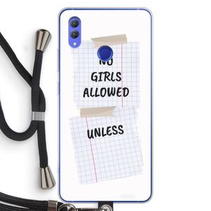 No Girls Allowed Unless: Honor Note 10 Transparant Hoesje met koord