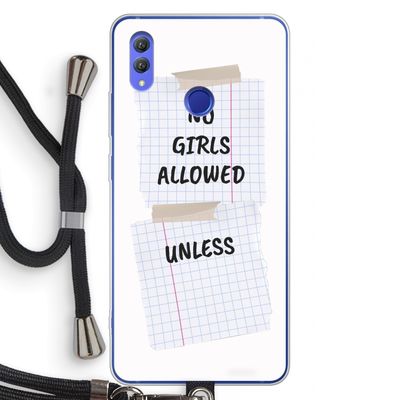 No Girls Allowed Unless: Honor Note 10 Transparant Hoesje met koord