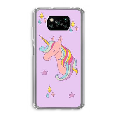 Roze eenhoorn: Xiaomi Poco X3 NFC Transparant Hoesje