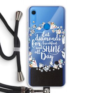 Diamonds: Huawei Y6s Transparant Hoesje met koord
