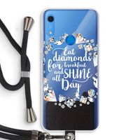 Diamonds: Huawei Y6s Transparant Hoesje met koord Diamonds: Huawei Y6s Transparant Hoesje met koord