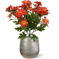 Chrysant kunstboeket 35 cm oranje