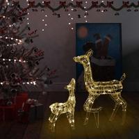 VidaXL Kerstversiering rendierfamilie 160 led&apos;s warmwit acryl