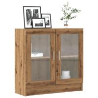 Boekenkast 82,5x30,5x80 cm bewerkt hout artisanaal eikenkleurig