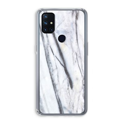 Gestreepte marmer: OnePlus Nord N10 5G Transparant Hoesje