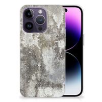 Apple iPhone 14 Pro TPU Siliconen Hoesje Beton Print - thumbnail