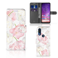 Motorola One Vision Hoesje Lovely Flowers - thumbnail