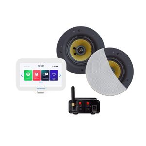 Aquasound N-Joy Connect n-joy connect badkamerradio - controller (ipx7) - wand lader - samba speakerset wit - bluetooth versterker / 50 watt / 230v/12v EMN50-SW