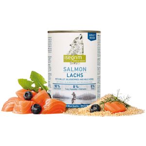 isegrim RIVER Zalm met gierst, blauwe bosbessen & wilde kruiden,  400 g, Aantal: 12 x 400 g