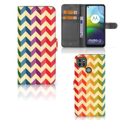 Motorola Moto G9 Power | Telefoon Hoesje | Zigzag Multi Color Motorola Moto G9 Power | Telefoon Hoesje | Zigzag Multi Color