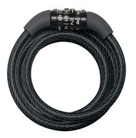 Masterlock Self coiling cable 1.20m x Ø 8mm with fixed combination 3 digitsvinyl - 8143EURDPRO - thumbnail