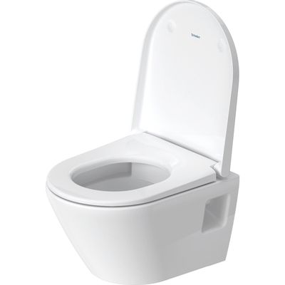Duravit D-Neo wandtoilet met zitting 37x48x40cm Wit Hoogglans 45870900a1