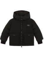 Dolce & Gabbana Kids doudoune à patch logo - Noir - thumbnail