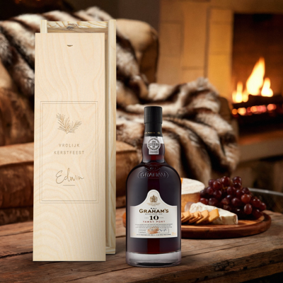 Port in gegraveerde kist - Graham&apos;s 10 Years