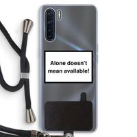 Alone: Oppo A91 Transparant Hoesje met koord