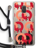 Dogs: Samsung Galaxy A8 (2018) Transparant Hoesje met koord