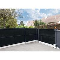 Kit di lamelle per schermatura privacy - NATURE - Per pannello di recinzione rigido - Schermo privacy 4/5 - 1.025 x 2.50 m - Nero