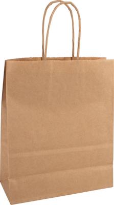 Papieren zak, ft 22 x 10 x 28 cm, bruin
