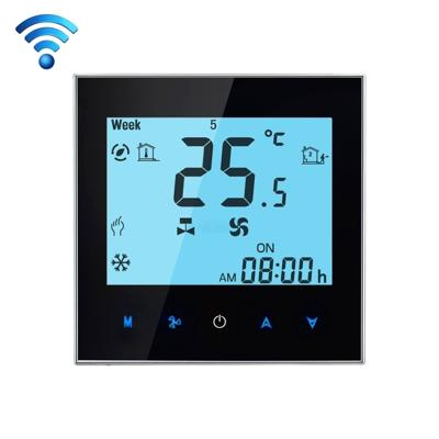 LCD Display airconditioning 2-Pipe programmeerbare kamerthermostaat voor Fan Coil Unit ondersteunt Wifi(Black)