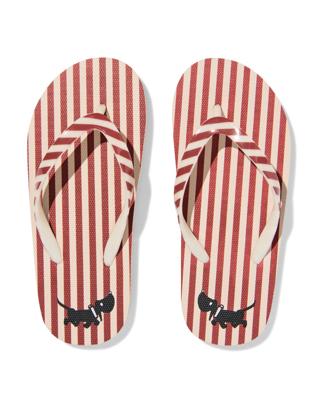 HEMA Takkie kinderslippers strepen gebroken wit (gebroken wit)