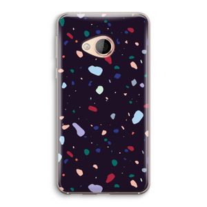 Dark Rounded Terrazzo: HTC U Play Transparant Hoesje