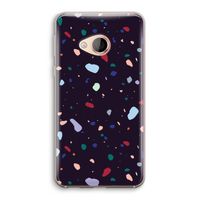 Dark Rounded Terrazzo: HTC U Play Transparant Hoesje