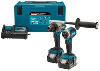 Makita DLX2432TJ | Combiset | 18 V | Zwaardere boor- en (slag)schroefklussen | 2x 5.0 Ah Accu | DDF486 en DTD153 | Snellader | In Mbox