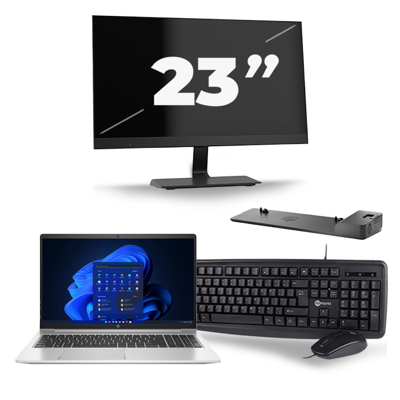 HP Probook 450 G8 - Intel Core i5-11e Generatie - 15 inch - 16GB RAM - 256GB SSD - Windows 11 + 1x 23 inch Monitor