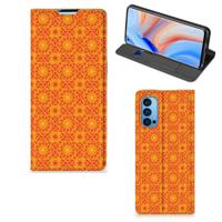 OPPO Reno4 Pro 5G | Hoesje met Magneet | Batik Oranje