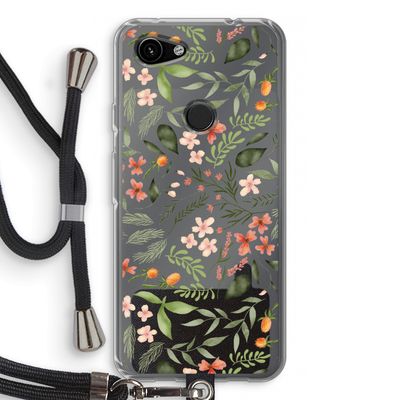 Sweet little flowers: Pixel 3a Transparant Hoesje met koord