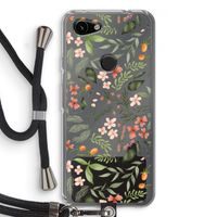 Sweet little flowers: Pixel 3a Transparant Hoesje met koord