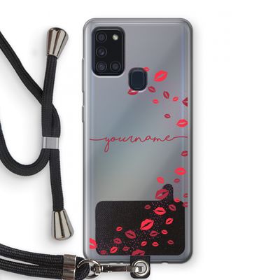 Kusjes: Samsung Galaxy A21s Transparant Hoesje met koord