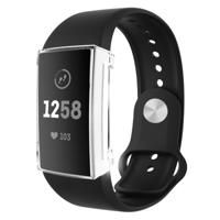 Voor Fitbit charge 3 volledige dekking plating TPU horloge case (transparant)