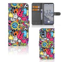 Nokia X30 | Wallet Case | met Pasjes | Punk Rock