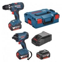 Bosch Blauw GSR 18V-28 Accuboormachine + GDR 18V-160 Slagschroevendraaier | 3 accu's in L-Boxx  | 4.0Ah accu's - 0615990K3H